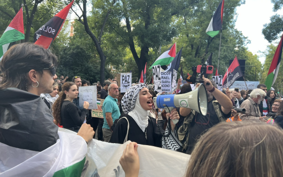 مظاهرة داعمة لفلسطين في إسبانيا