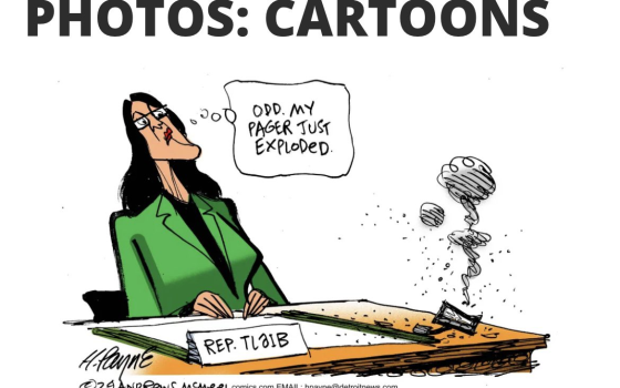 كاريكاتير تحريضي ضد رشيدة طليب المتضامنة مع فلسطين  