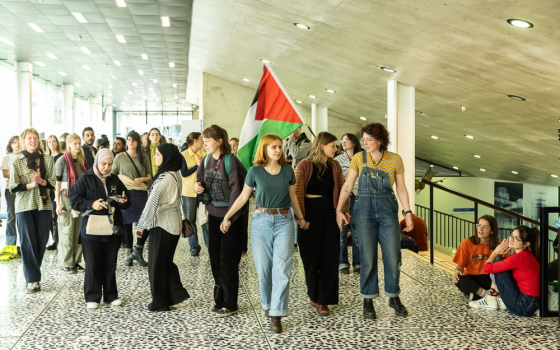 احتجاج طلابي داعم لفلسطين