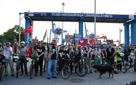 متضامنون في إسطنبول يطالبون بإطلاق سراح سفن الحرية