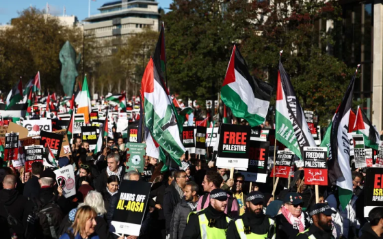 مظاهرة داعمة لفلسطين في لندن