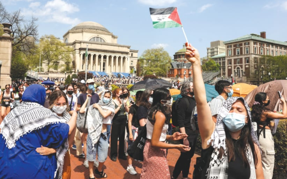 مخيم طلابي تضامني في جامعة كولومبيا