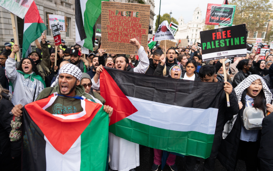 مظاهرة داعمة لفلسطين