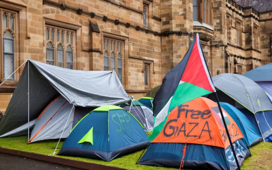 مخيم طلابي لتأييد فلسطين