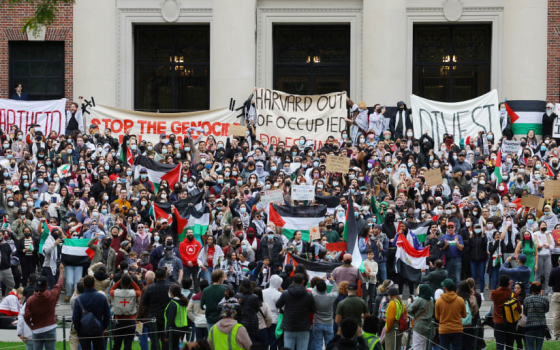 مظاهرة طلابية داعمة لفلسطين في جامعة هارفارد