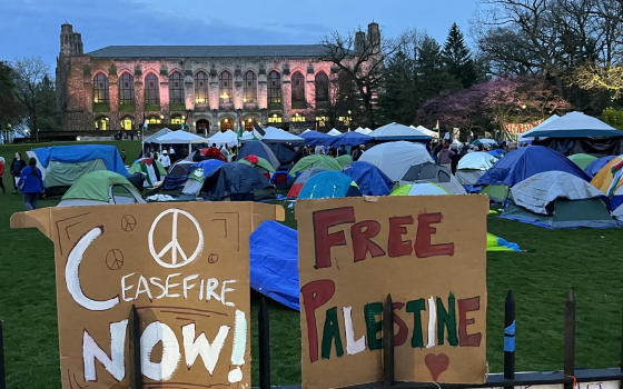 مخيم طلابي تضامني مع غزة