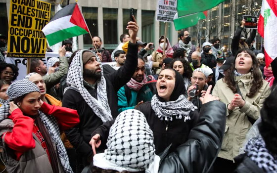 مظاهرة داعمة لفلسطين