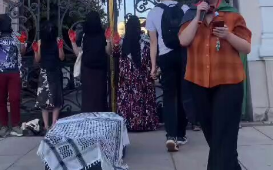 احتجاج طلابي في جامعة وارسو