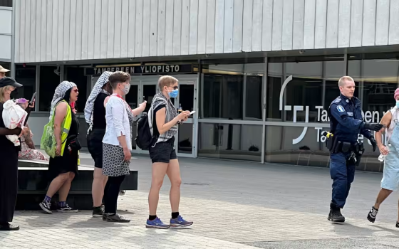 احتجاج طلابي لقطع علاقات جامعة تامبيري مع الاحتلال