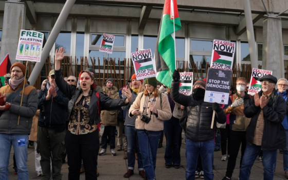 احتجاج داعم لفلسطين