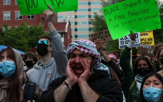 مظاهرة طلابية داعمة لفلسطين