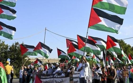 مظاهرة في سويسرا لدعم فلسطين
