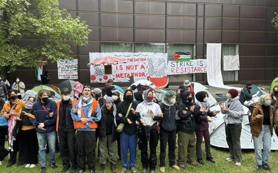 مخيم طلابي تضامني في جامعة برلين