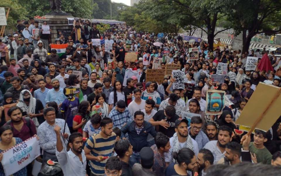 مظاهرات في بانغالورو للتنديد بتواطؤ الهند مع الاحتلال