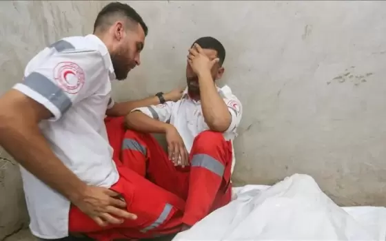 مسعفون من غزة