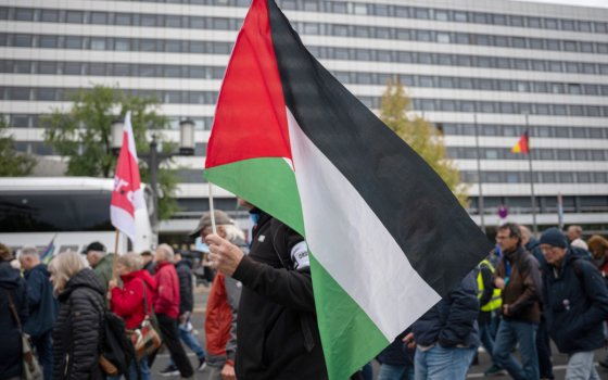 مظاهرة داعمة لفلسطين  