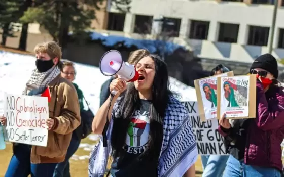 مظاهرة طلابية داعمة لفلسطين