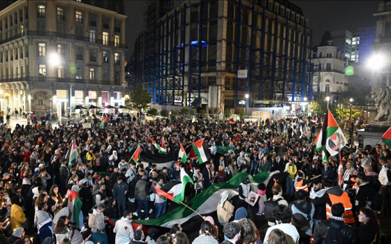مظاهرة تضامنية مع فلسطين لاستنكار الإبادة الإسرائيلية في بروكسل