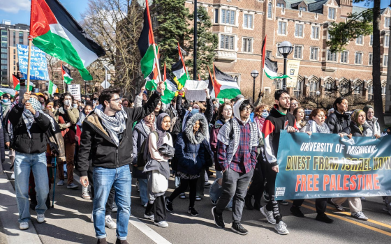 مظاهرة طلابية داعمة لفلسطين