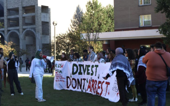 وقفة احتجاجية داعمة لفلسطين