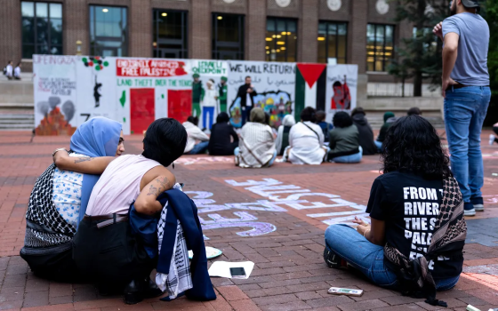 وقفة تضامنية مع فلسطين في جامعة ميشيغان