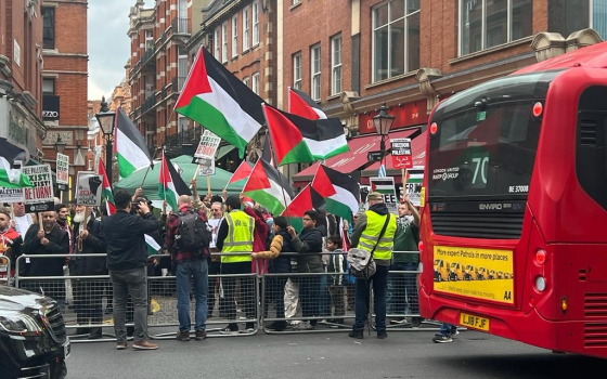 مظاهرة داعمة لفلسطين في لندن