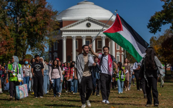 متظاهر داعم لفلسطين