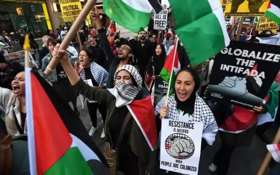 مظاهرة داعمة لفلسطين