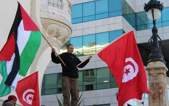 مظاهرة داعمة لفلسطين في تونس