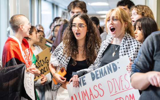 مظاهرة طلابية داعمة لفلسطين