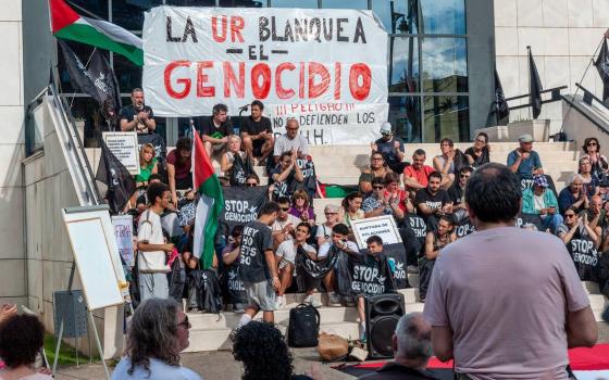 مظاهرة في إسبانيا داعمة لفلسطين