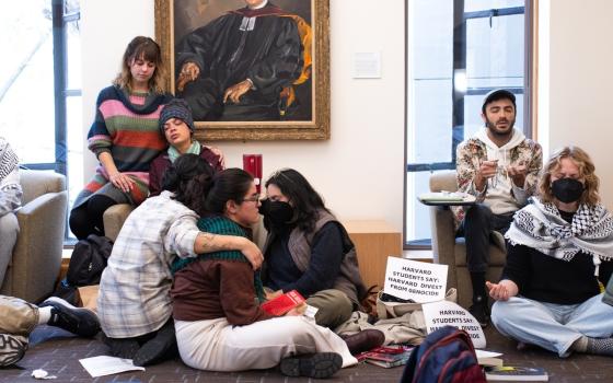 احتجاج داعم لفلسطين في جامعة هارفارد