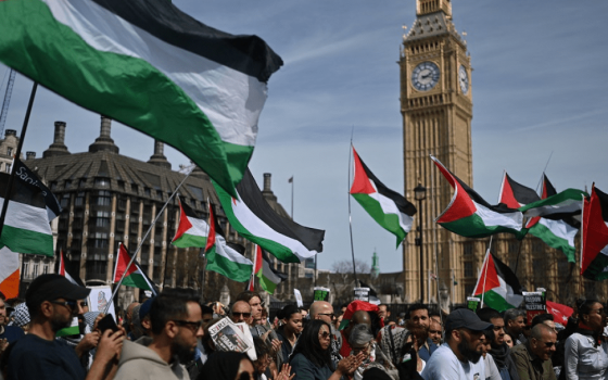 مظاهرة داعمة لفلسطين في لندن