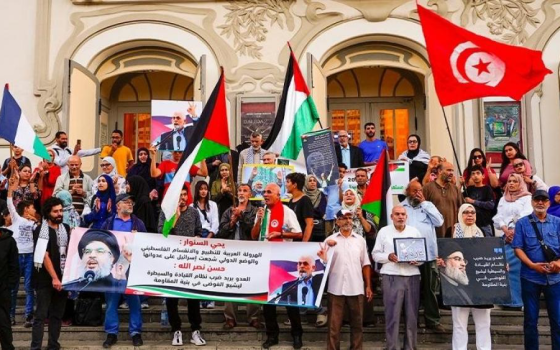 تونسيون يحتجون على تواصل المجازر الصهيونية بغزة