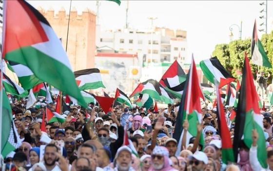 مظاهرة داعمة لفلسطين في المغرب