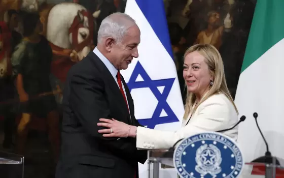 جورجيا ميلوني برفقة نتنياهو