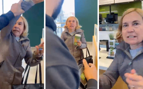 امرأة أمريكية اعتدت على زوجين يرتديان رموزًا فلسطينية