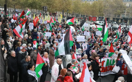 مظاهرة داعمة لفلسطين