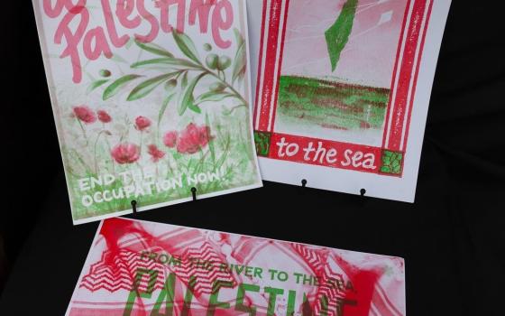 أعمال فنية تعبر عن التضامن مع فلسطين