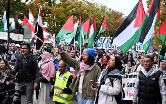 مظاهرة داعمة لفلسطين