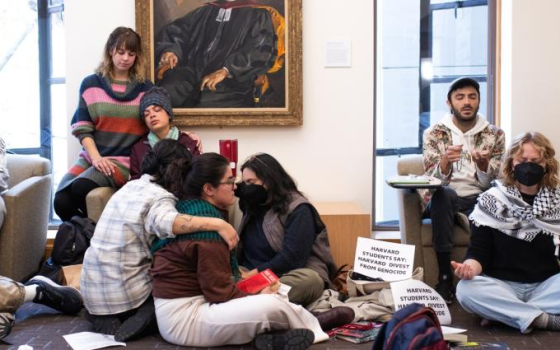 فعالية تضامنية طلابية في هارفارد
