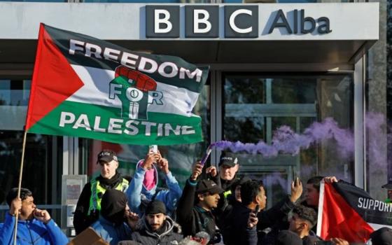 احتجاجات داعمة لفلسطين عند BBC