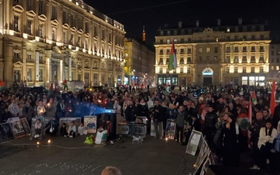 وقفة احتجاجية في ليون تضامنًا مع غزة ولبنان