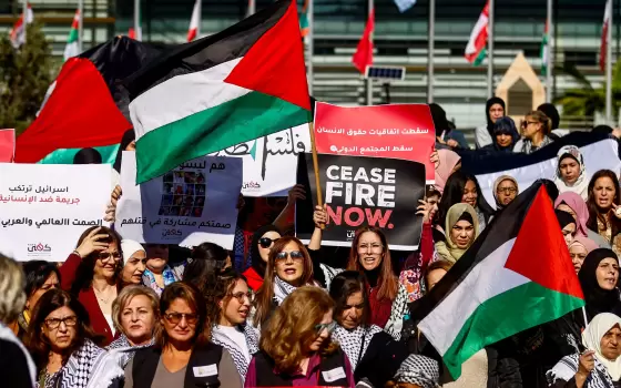 مظاهرة داعمة لفلسطين