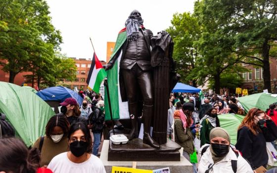 مخيم طلابي تضامني في جامعة جورج واشنطن