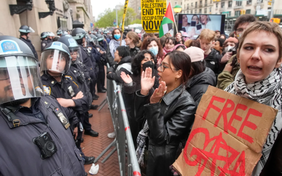 احتجاج للطلاب في جامعة كولومبيا