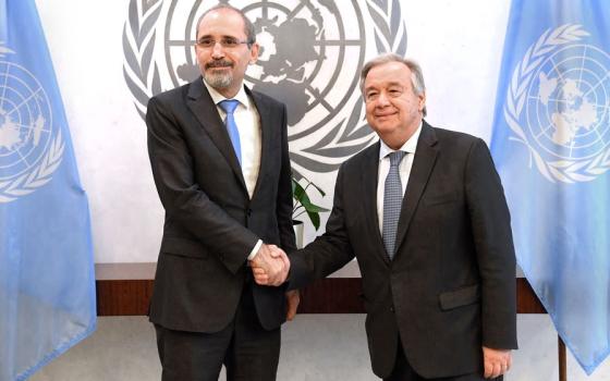 الوزير الأردني أيمن الصفدي والأمين العام للأمم المتحدة غوتيرش