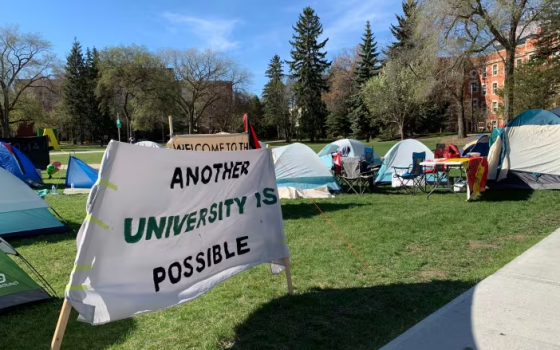 مخيم طلابي تضامني في جامعة ألبرتا