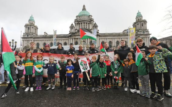 وقفة لمجموعة الغيل للتضامن مع فلسطين في أيرلندا