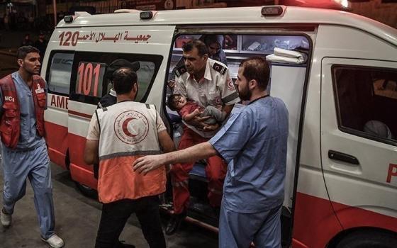 طفلة جريحة في قطاع غزة